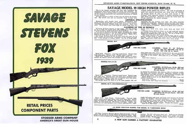 Savage 1939, Stevens, Fox Stoeger Gun & Parts Catalog - GB-img-0