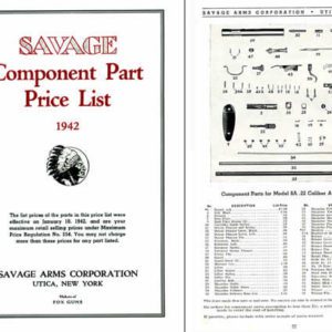 Savage 1942 Component Parts Catalog