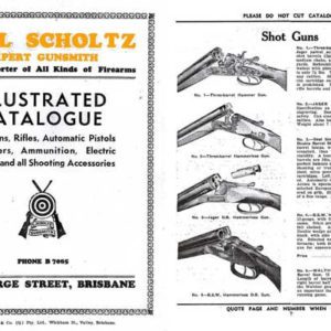 Carl Scholtz Gun and Accessory 1938 Catalog (Brisbane, Australia)