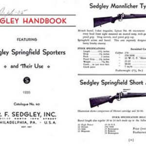 Sedgley 1935 Handbook #40 Catalog (Phil., PA)