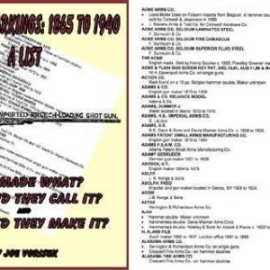 Shotgun Markings Guide 1865-1940