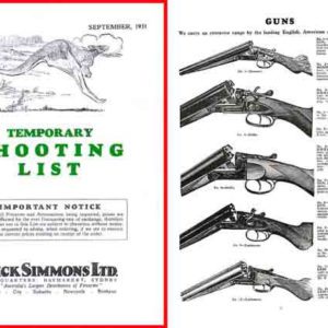 Mick Simmons 1931 (AU-Sydney) Gun Catalog