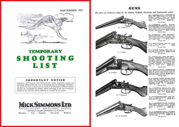 Mick Simmons 1931 (AU-Sydney) Gun Catalog - GB-img-0