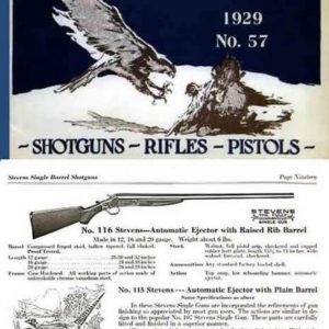 Stevens 1929 Rifle, Shot Gun, Pistol #57 Catalog