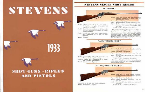 Stevens 1933 Shotguns, Rifles, Pistols Catalog - GB-img-0