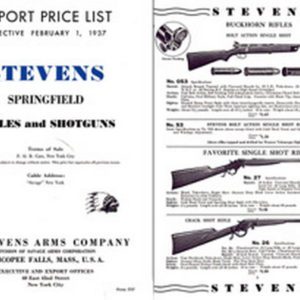 Stevens 1937 - Springfield Export Catalog