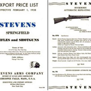 Stevens 1938 - Springfield Export Catalog