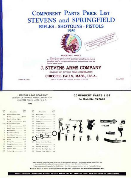 Stevens 1950 Component Parts Price List Catalog - GB-img-0
