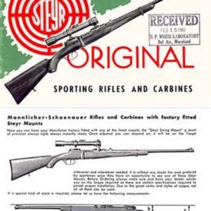Steyr-Mannlicher Schoenauer Repeating Sporting Rifles & Carbines 1959 (in English-Catalog)