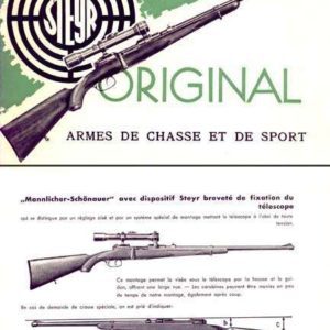 Steyr-Mannlicher Schoenauer Repeating Sporting Carbine - 1957 Circa (in French-Catalog)