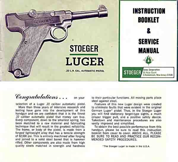 Stoeger Luger .22 Manual c1969 - GB-img-0