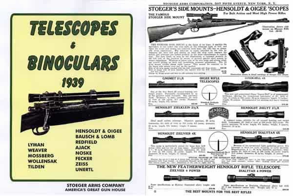 Stoeger Rifle Telescopes & Binoculars 1939 Gun Catalog - GB-img-0