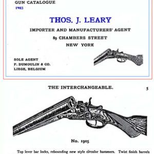 Thos. J. Leary Co. (New York) Gun Importers 1903 Catalog