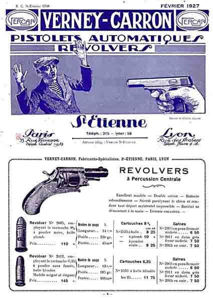 Verney-Carron 1927 Pistolets Catalogue - GB-img-0