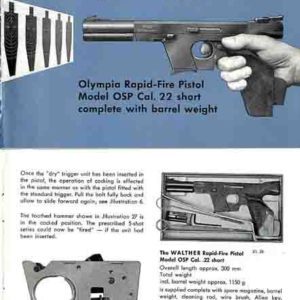 Walther Olympia Model OSP Pistol Manual