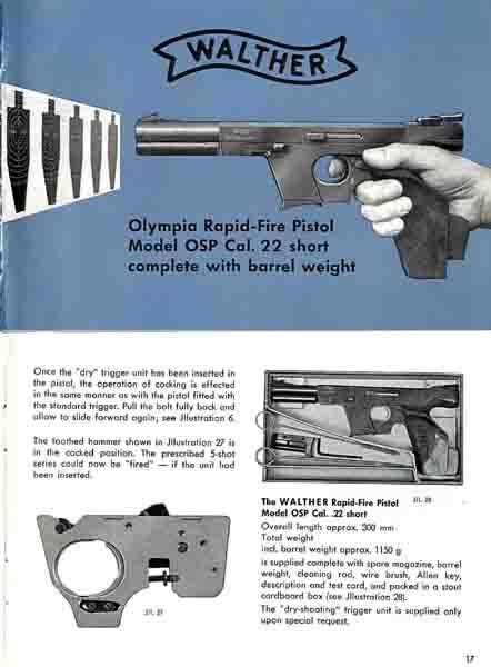 Walther Olympia Model OSP Pistol Manual - GB-img-0