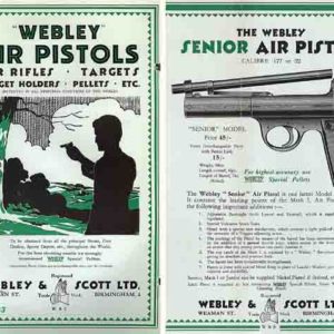 Webley & Scott 1933 Air Gun Catalog
