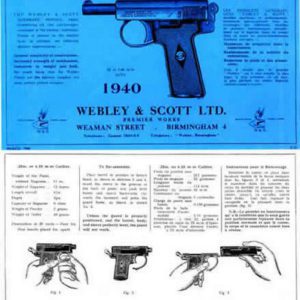 Webley & Scott 1940 Automatic Pistols Manual