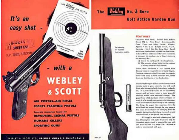 Webley & Scott 1958 Air Guns and Garden Gun Catalog - GB-img-0