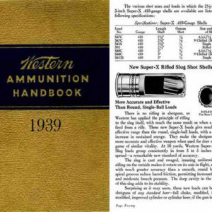 Western Ammunition Handbook 5th Edition 1939