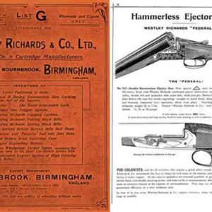 Westley Richards & Co. 1912 Export List G Gun Catalog