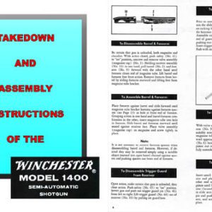 Winchester Model 1400 (1400 MkII and 1500XTR) Takedown Manual