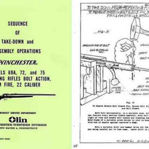 Winchester Model 69a, 72, 75 Complete Takedown Manual