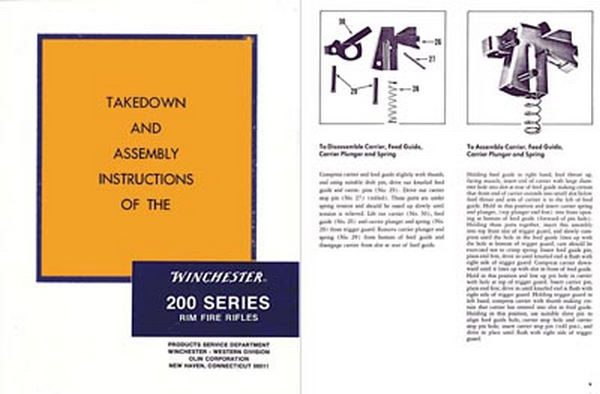 Winchester Model 200 Series Complete Takedown Manual Cornell Publications 