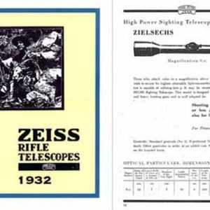 Zeiss (Ger) Rifle Telescopes 1932