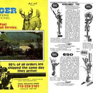 Badger Shooter's Supply, Inc 1984-85 Catalog- Owen WI