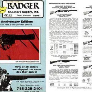 Badger Shooter's Supply, Inc 1985-86 Catalog- Owen WI