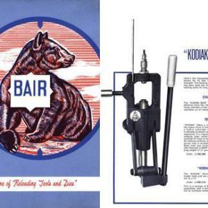 Bair Reloading 1980 Circa Catalog