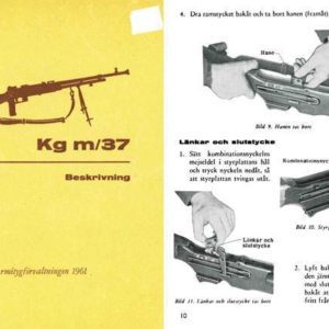 Kulsprutegevar m/21-m/37- Manual Swedish Browning Automatic Rifle Beskrivning