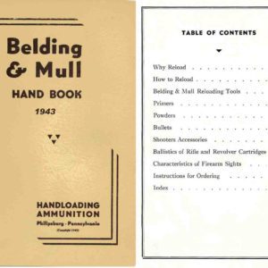 Belding & Mull 1943 Sights and Reloading Catalog
