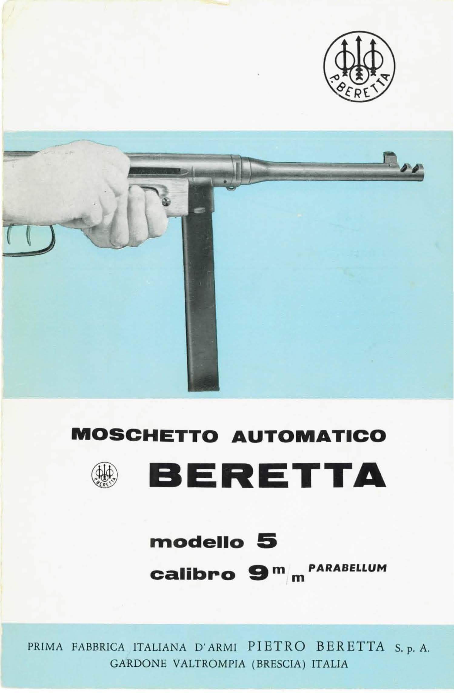 Beretta A5 Submachinegun Manual Flyer - GB-img-0