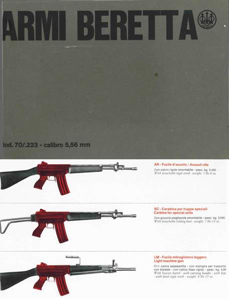 Beretta AR70 Assault Rifle AR, SC, LMG Brochure - GB-img-0