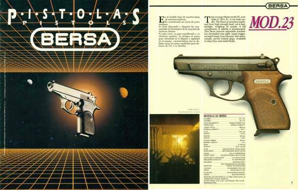 Bersa Pistols - 1988 Pistolas Gun Catalog- English and Spanish - GB-img-0