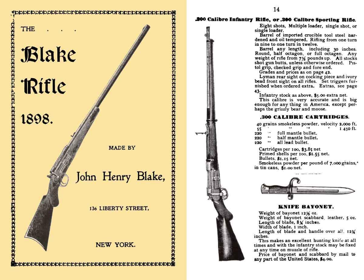 Blake Rifle 1898 Catalog/Manual by John Henry Blake - GB-img-0