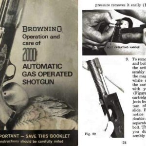 Browning 1976 (circa) Model 2000 Gas Operated Shotgun Manual
