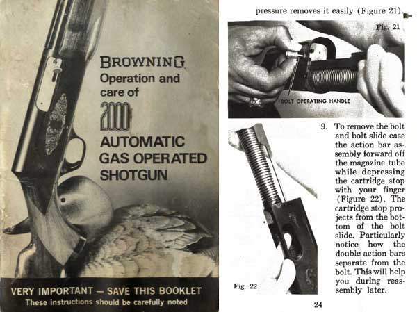 Browning 1976 () Model 2000 Gas Operated Shotgun Manual - GB-img-0
