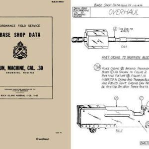 Browning 1943 M1917A1 .30cal MG Base Shop Data- Manual