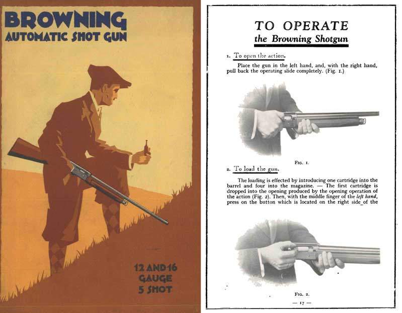 Browning 1929 Automatic Sporting Gun Manual 12 & 16 Gauge - GB-img-0
