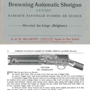 Browning 1906 (circa) FN Automatic Shotguns Manual-Catalog