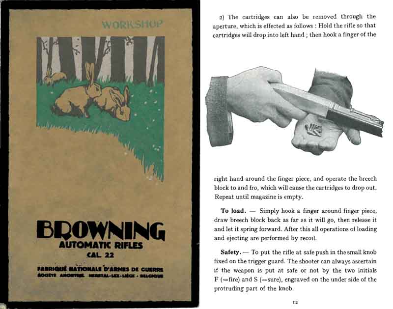 Browning 1936 FN Automatic .22 Caliber Rifles Manual - GB-img-0