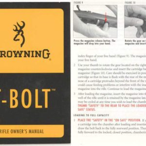 Browning T-Bolt .22 Rifle Post-1974 Owner's Manual