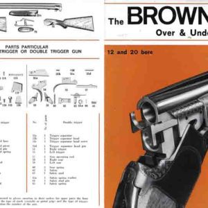 Browning 1960 (circa) FN Over and Under Shotgun Manual 12 & 20 Bore