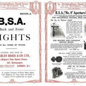BSA 1914 Front and Back Sights Catalog