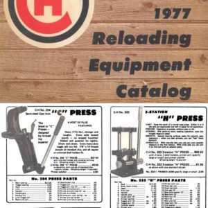 CH Tool and Die 1977 Reloading Equipment Catalog