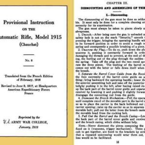 Chauchat 1918 M1915 Instruction Manual (U.S. Army)