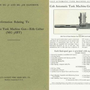 Colt 1942 MG38BT Tank Machine Gun Manual Supl.
